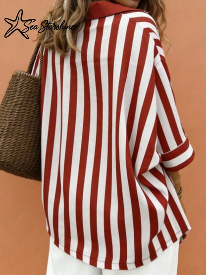 Starfish Shiny New Spring/Summer Women's Shirt, Casual Beach Holiday, Fashionable Elegant Daily Wear