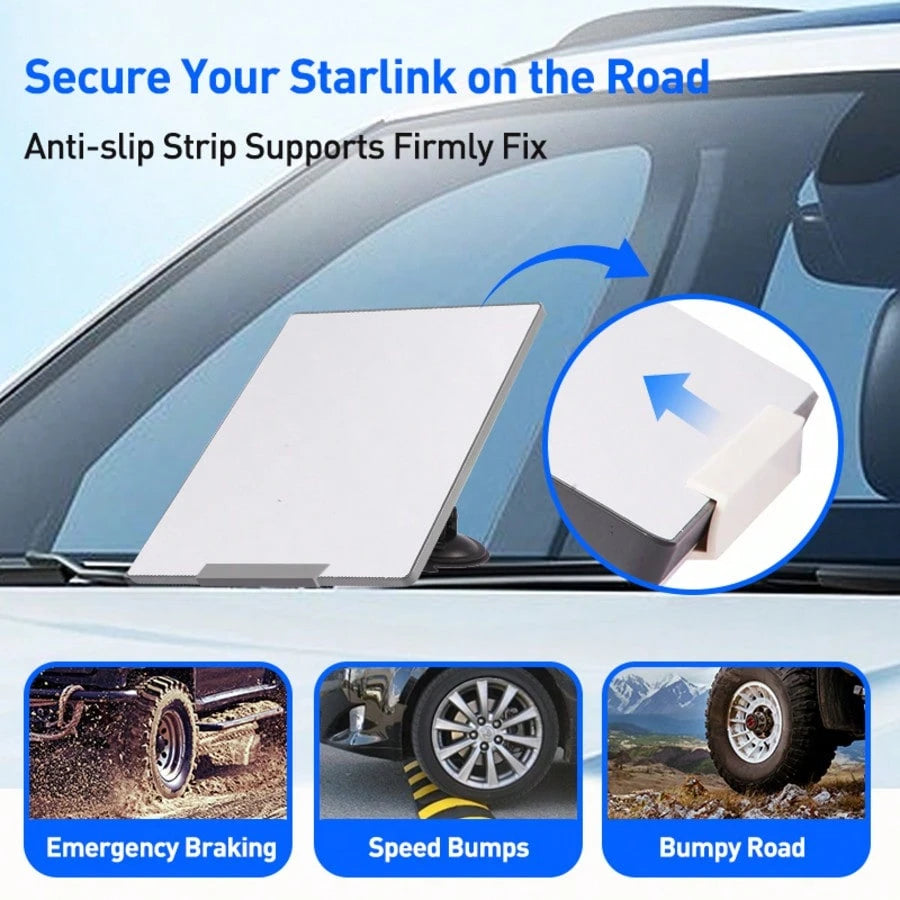 Starlink Mini Car Dashboard Mounting Kit With Adhesive Suction Cup Base, Adjustable Angle, Easy To Fix