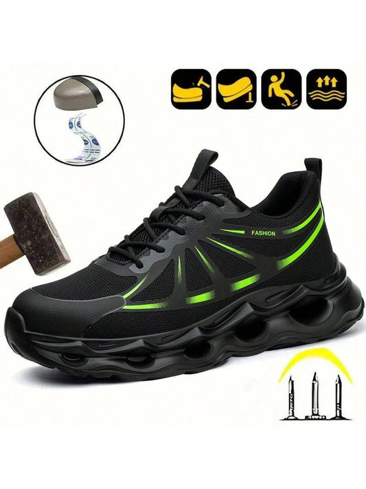 Steel Toe Shoes For Men Indestructible Work Shoes Lightweight Steel Toe Sneakers Non Slip Safety Shoes Puncture Proof