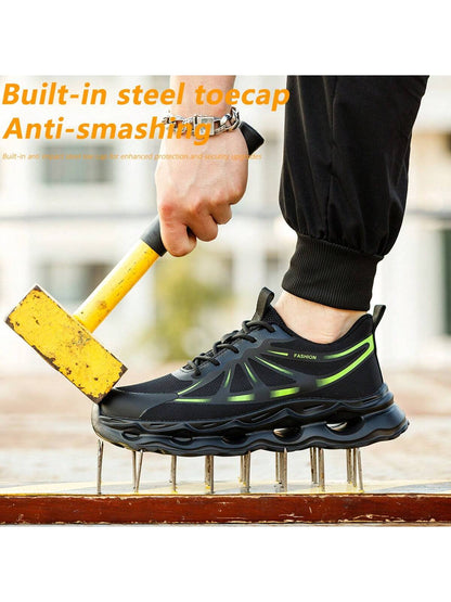 Steel Toe Shoes For Men Indestructible Work Shoes Lightweight Steel Toe Sneakers Non Slip Safety Shoes Puncture Proof