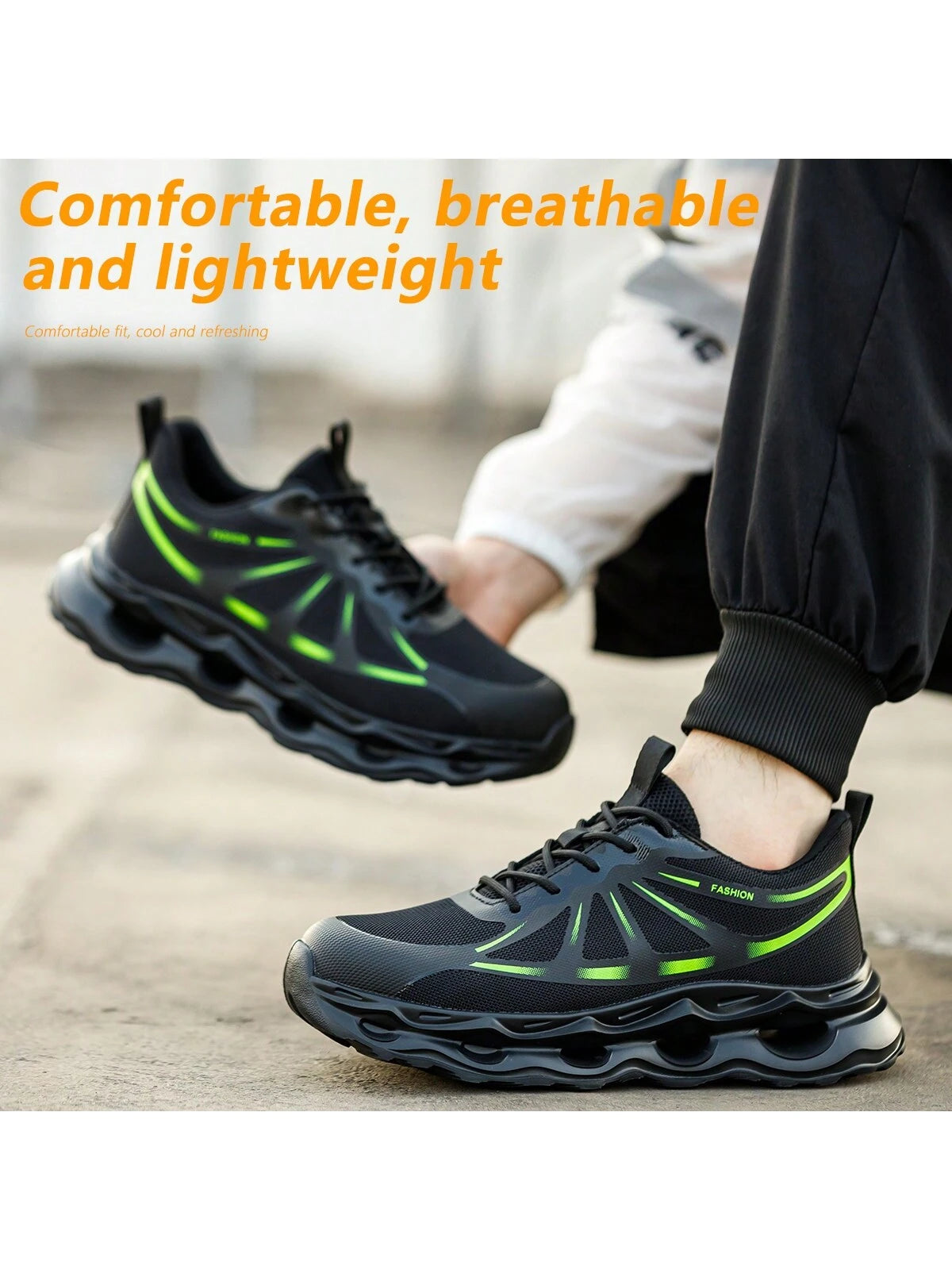 Steel Toe Shoes For Men Indestructible Work Shoes Lightweight Steel Toe Sneakers Non Slip Safety Shoes Puncture Proof