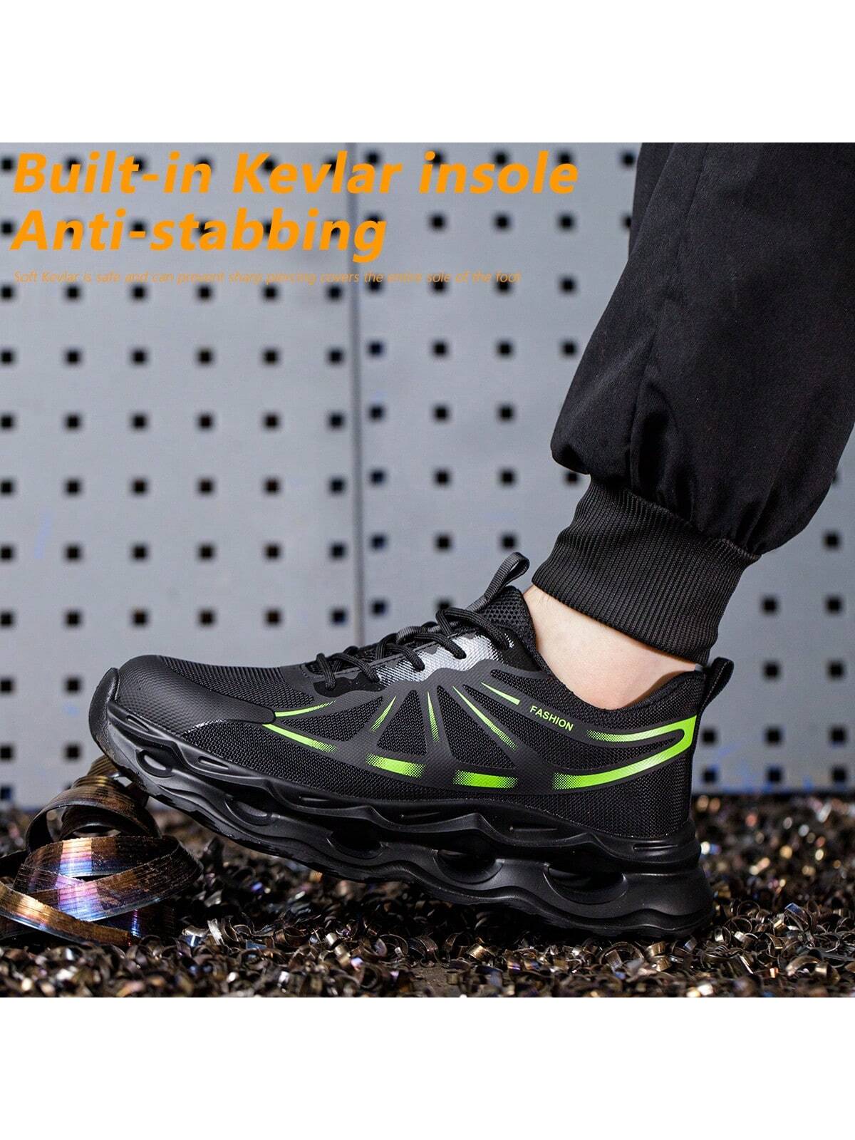 Steel Toe Shoes For Men Indestructible Work Shoes Lightweight Steel Toe Sneakers Non Slip Safety Shoes Puncture Proof