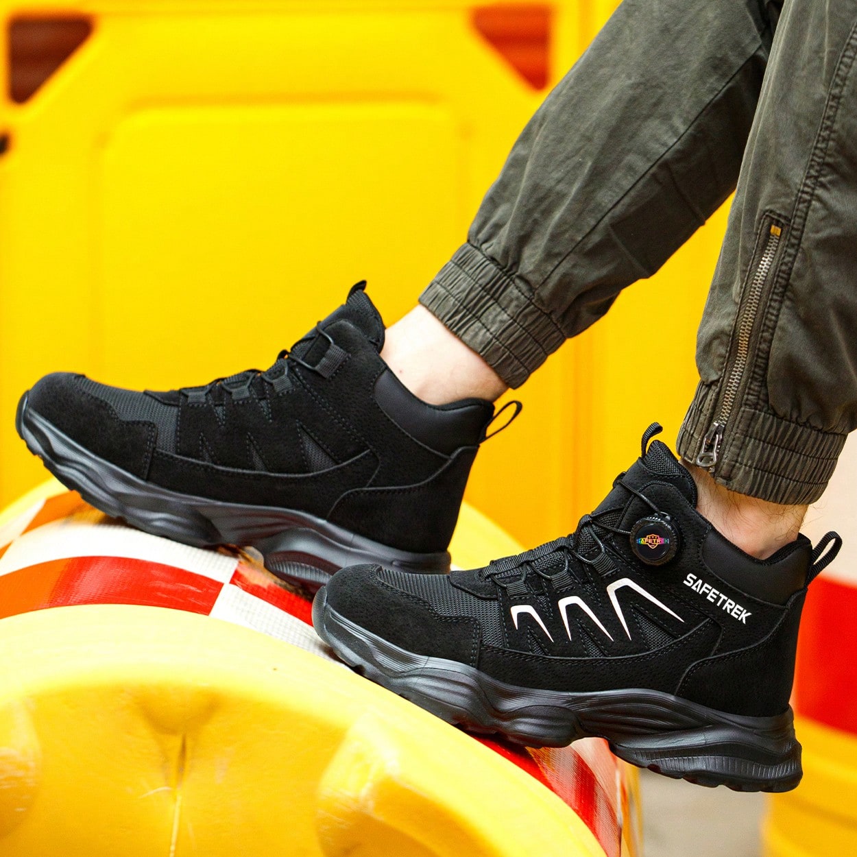 Steel Toe Shoes For Men Women Prestivos Shoes Safety Shoe Steel Toe Power Trainers Anti-Slip Lightweight Comfortable Puncture Proof Sneakers