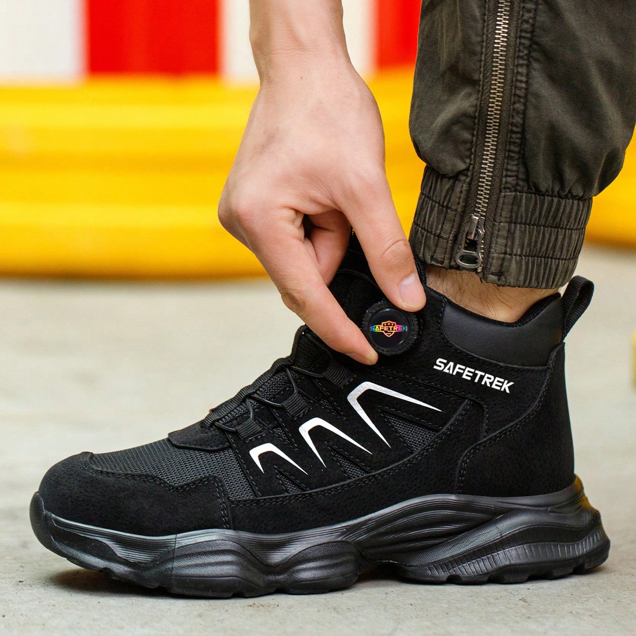 Steel Toe Shoes For Men Women Prestivos Shoes Safety Shoe Steel Toe Power Trainers Anti-Slip Lightweight Comfortable Puncture Proof Sneakers