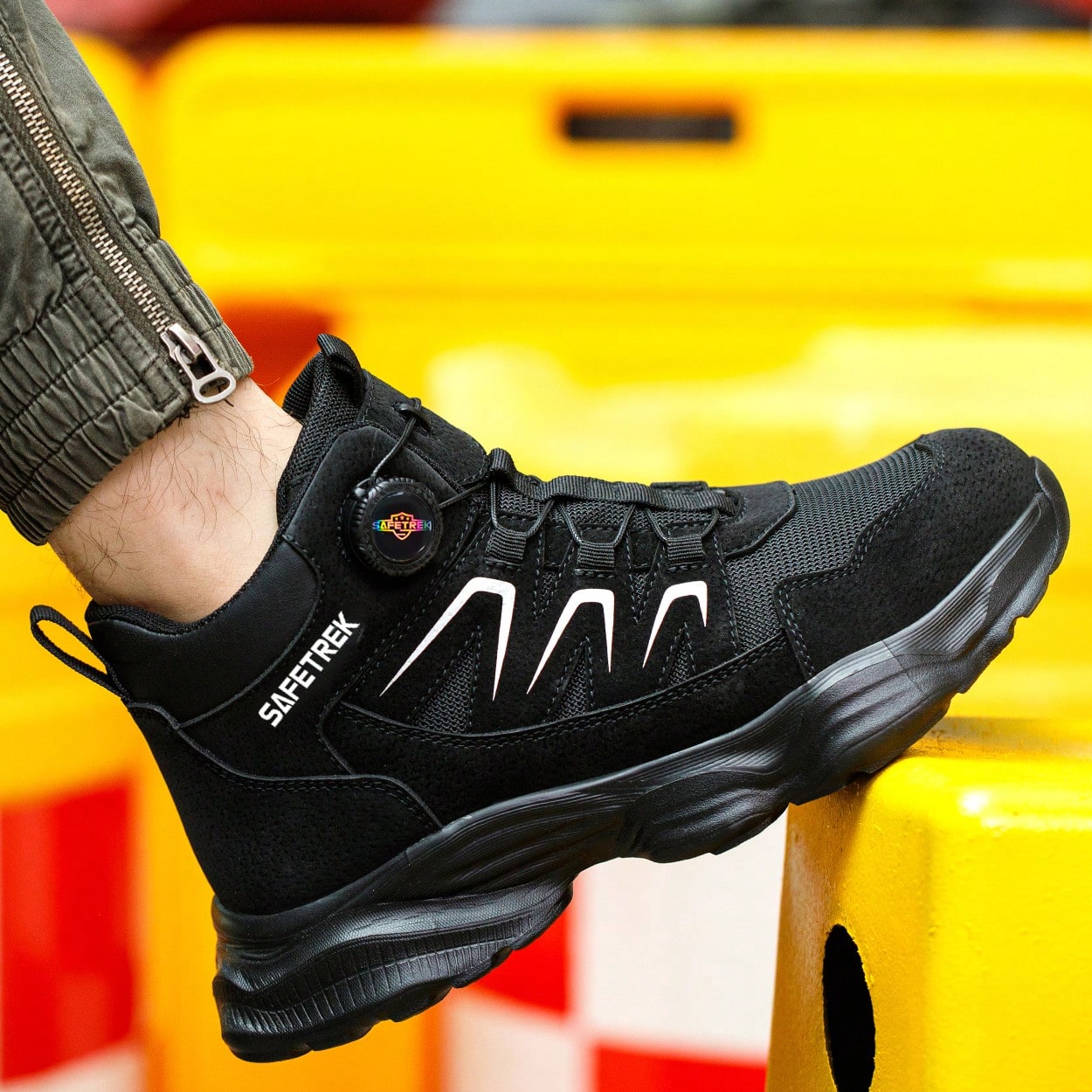 Steel Toe Shoes For Men Women Prestivos Shoes Safety Shoe Steel Toe Power Trainers Anti-Slip Lightweight Comfortable Puncture Proof Sneakers