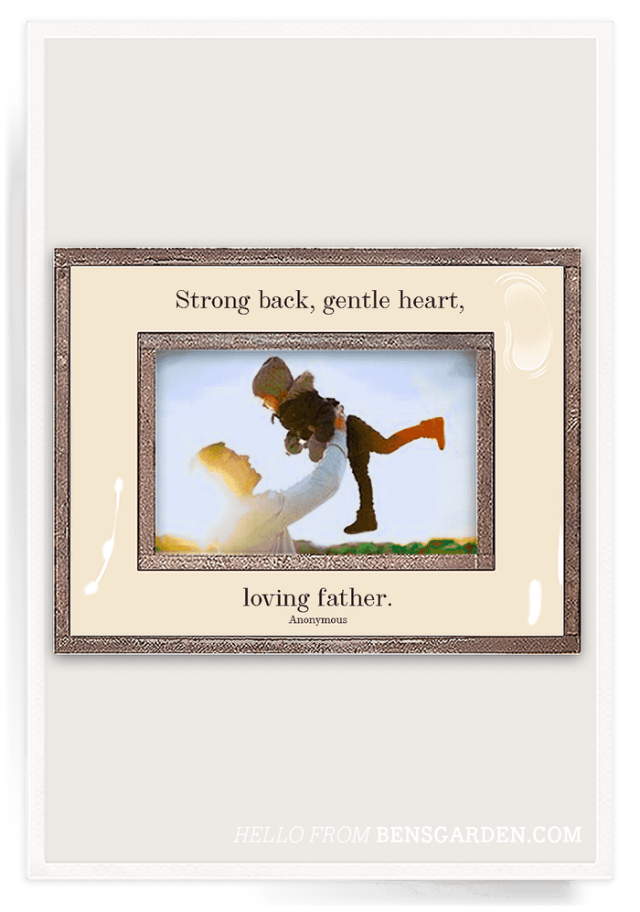 Strong Back, Gentle Heart Copper & Glass Photo Frame - Ben's Garden