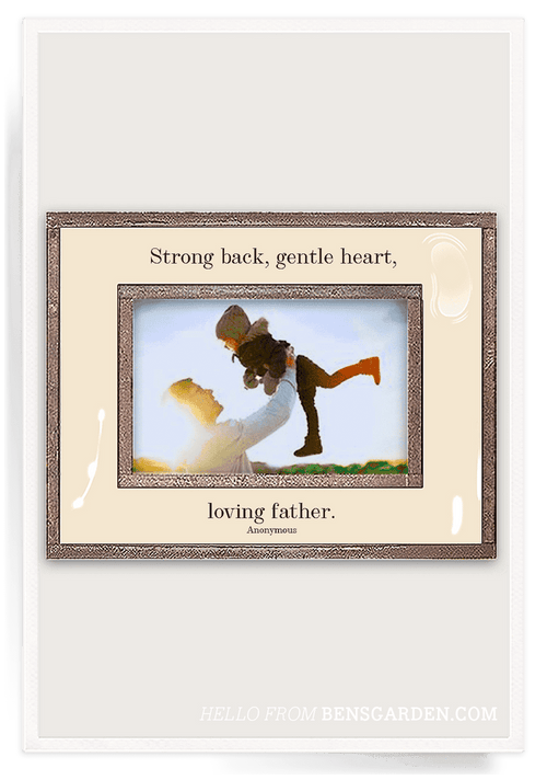 Strong Back, Gentle Heart Copper & Glass Photo Frame - Ben's Garden