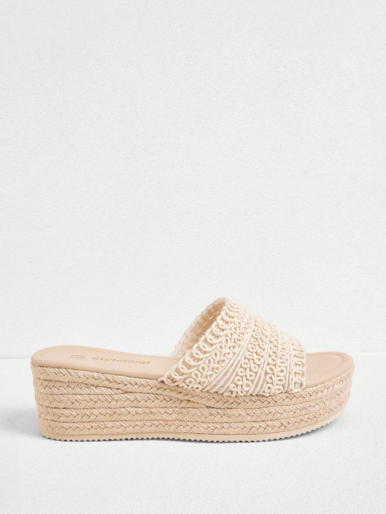 Styleloop Women's Woven Rope Platform Wedge Sandals, Vacation Style BOHO Chic Retro American Western Music Festival Party Thick Bottom Shoes For Christmas Vacation Outfits Travel Essentials Summer Sho
