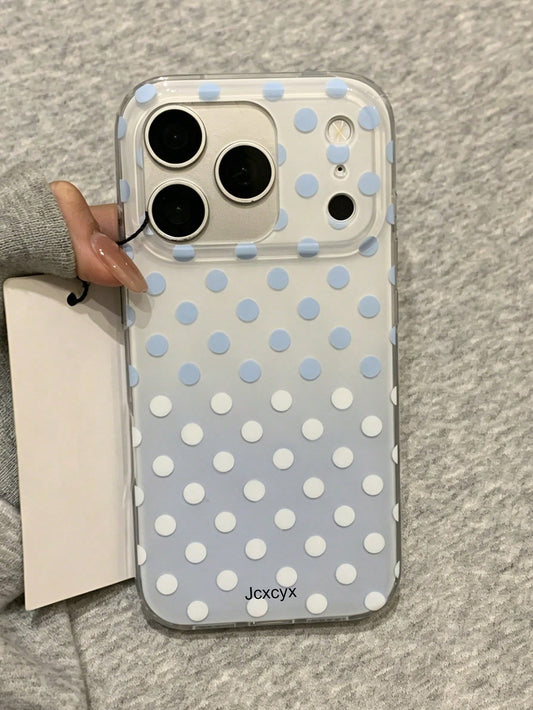 Stylish Cute Gradient Polka Dot Pattern Glossy Phone Case Compatible With IPhone 17 Pro Max 16 Pro Max 15 Pro Max 17 16 15 14 13 Lovely Camera Protect Bumper Soft Back Shell