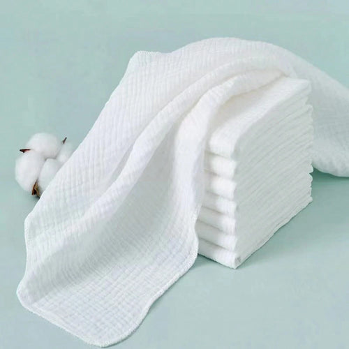 Summer Goodies 8Pcs Washable Reusable Double Layer Soft Baby Towels,Soft, Absorbent Towel