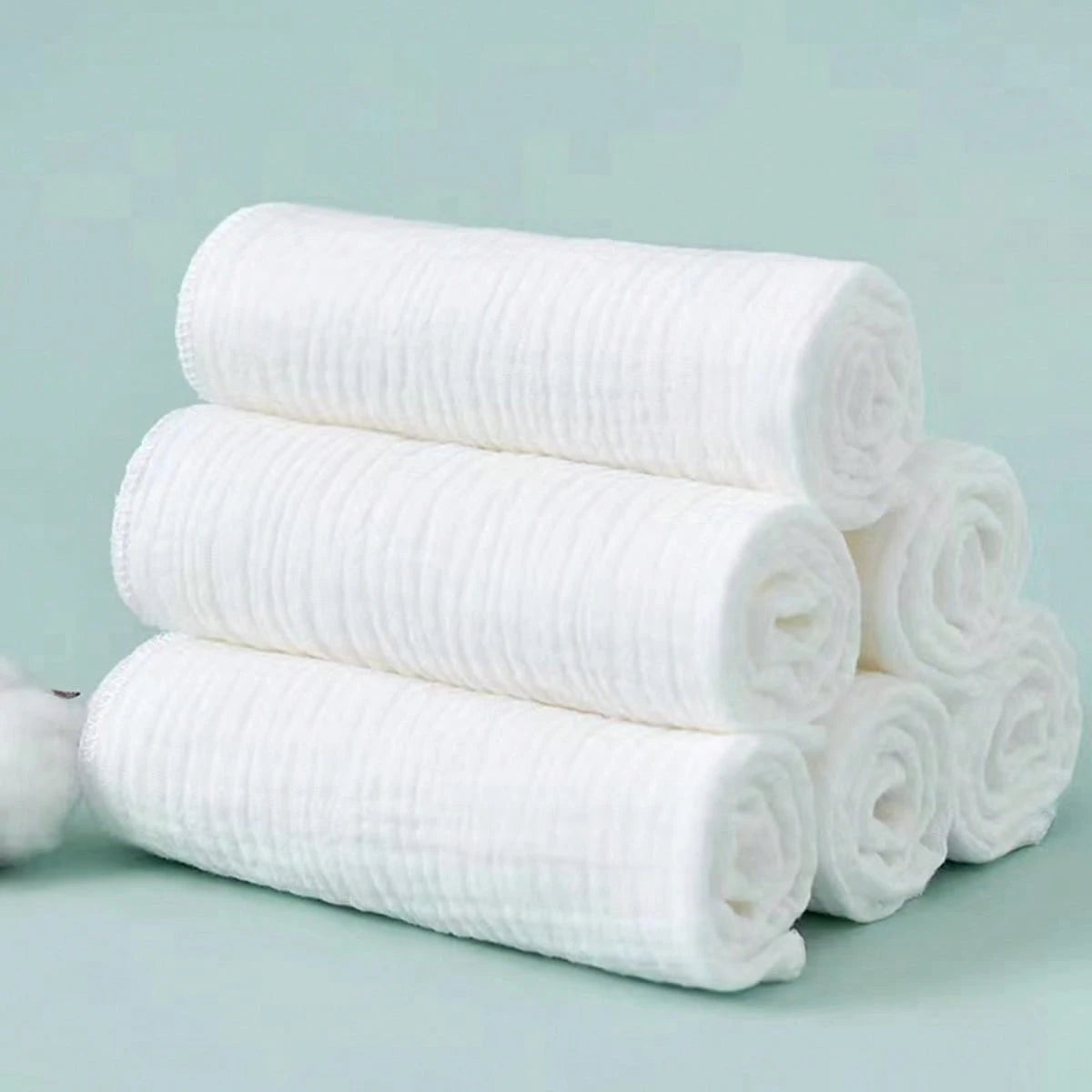 Summer Goodies 8Pcs Washable Reusable Double Layer Soft Baby Towels,Soft, Absorbent Towel