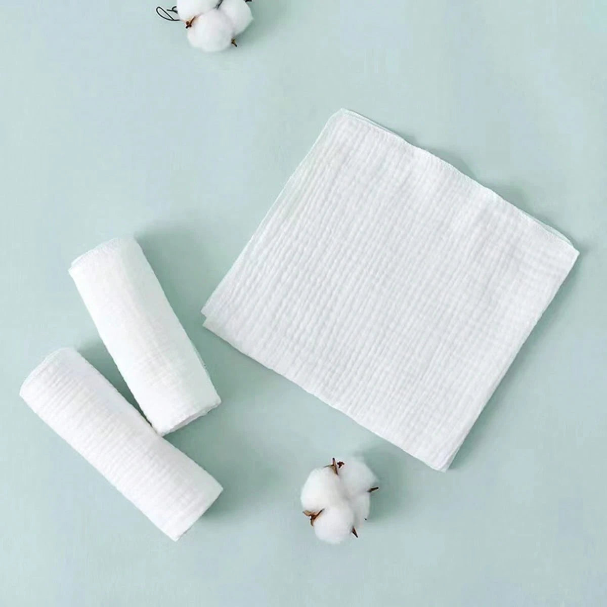 Summer Goodies 8Pcs Washable Reusable Double Layer Soft Baby Towels,Soft, Absorbent Towel