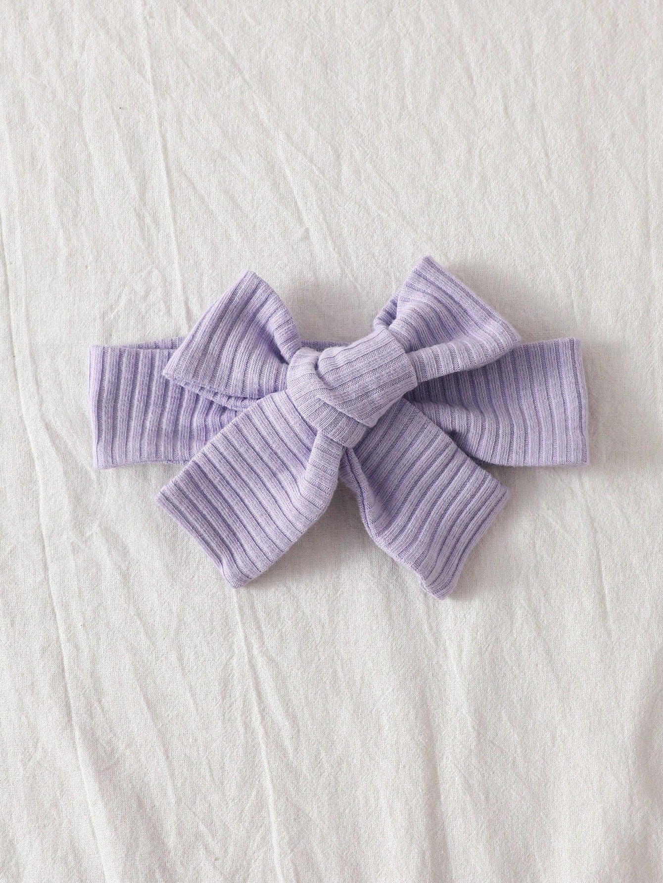Summer Newborn 2-Piece Set: Purple Ruffle-Sleeve Patchwork Dress With 3D Floral Lace Tulle Skirt And Matching Headband Sweet, Cute, And Elegant; Soft, Skin-Friendly, Loose-Fitting, And Comfortab