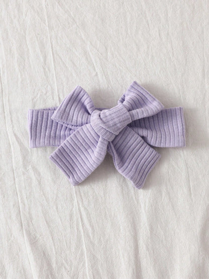Summer Newborn 2-Piece Set: Purple Ruffle-Sleeve Patchwork Dress With 3D Floral Lace Tulle Skirt And Matching Headband Sweet, Cute, And Elegant; Soft, Skin-Friendly, Loose-Fitting, And Comfortab