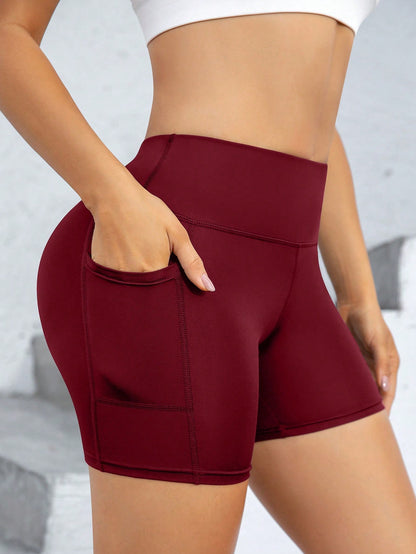 Summer Women's Sports Shorts, Women's Athletic Leggings, Leggings With Pockets, Black Cycling Shorts, Women's Sports Shorts With Pockets, High Waist Tummy Control Yoga Pants Compression Leggings, Nake