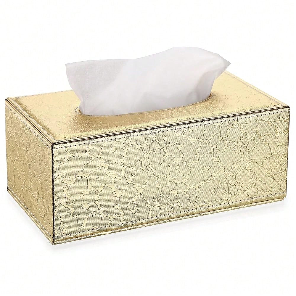 Sumnacon Rectangular Tissue Box Cover- Stylish Tissue Box Holder With Magnetic Bottom, Decorative Tissue Box For Vanity Dresser Night