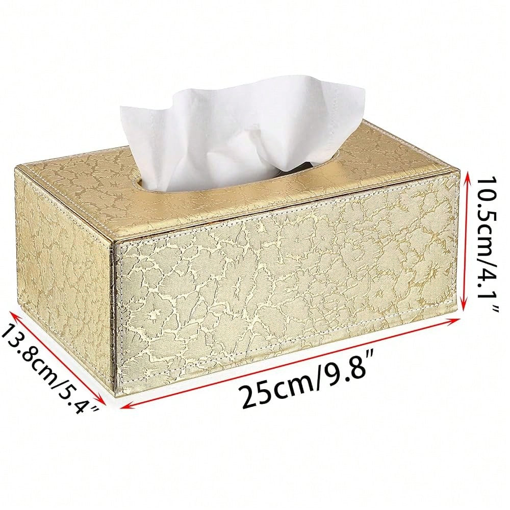 Sumnacon Rectangular Tissue Box Cover- Stylish Tissue Box Holder With Magnetic Bottom, Decorative Tissue Box For Vanity Dresser Night