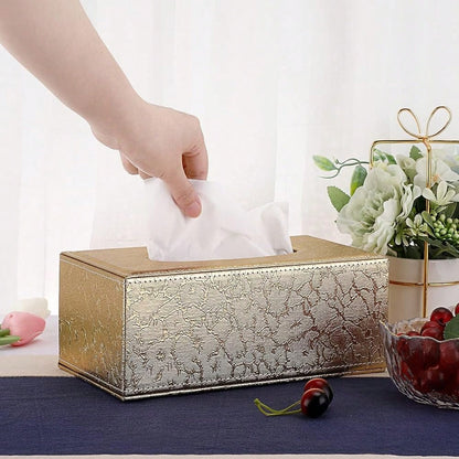 Sumnacon Rectangular Tissue Box Cover- Stylish Tissue Box Holder With Magnetic Bottom, Decorative Tissue Box For Vanity Dresser Night
