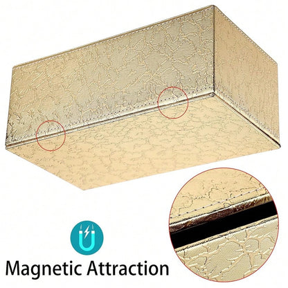 Sumnacon Rectangular Tissue Box Cover- Stylish Tissue Box Holder With Magnetic Bottom, Decorative Tissue Box For Vanity Dresser Night