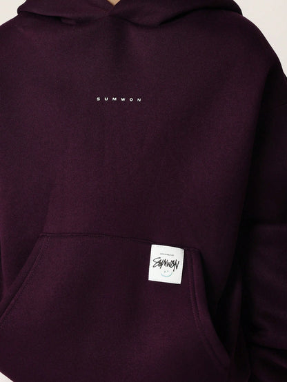 SUMWON Premium Oversized Youth Hoodie Minimalist Winter Autumn Pullover Kangaroo Pocket Sweatshirt Classic Street Style Casual Wear Vacation