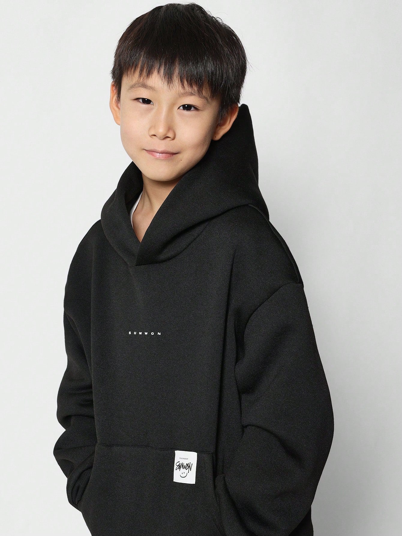 SUMWON Premium Oversized Youth Hoodie Minimalist Winter Autumn Pullover Kangaroo Pocket Sweatshirt Classic Street Style Casual Wear Vacation