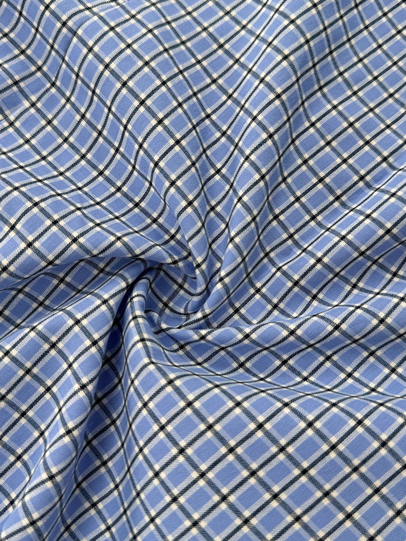 Sunspun Plus Size Spring Summer Asymmetrical Collar Short Sleeve Plaid Shirt