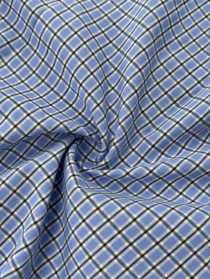 Sunspun Plus Size Spring Summer Asymmetrical Collar Short Sleeve Plaid Shirt