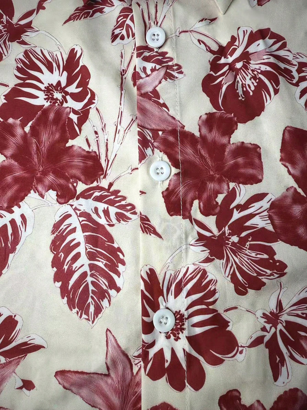 Surfspeed Plus Size Men Floral Print Single-Breasted Short Sleeve Top And Pocket Shorts Beach Outfit, Holiday