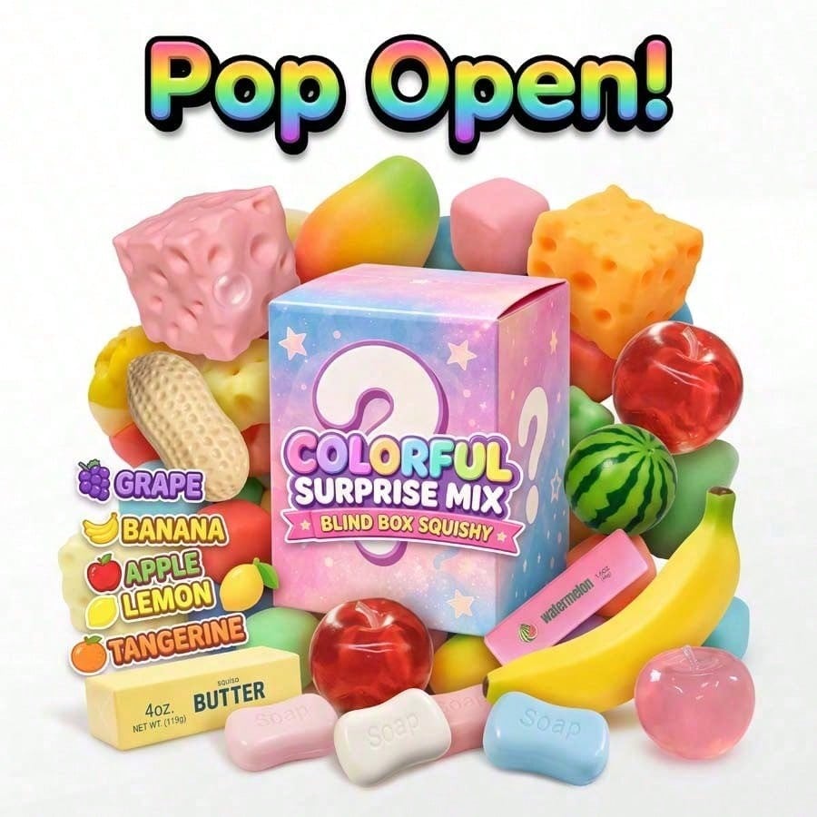 Surprise Blind Box Squishy Toys, Creative Stress Relief Toys, Multiple Squishy Doll Blind Boxes. Rabbit, Duck, Jellyfish, Stress Relief Fingertip Toys, Slow Rebound, Suitable For Stress Relief And Sen
