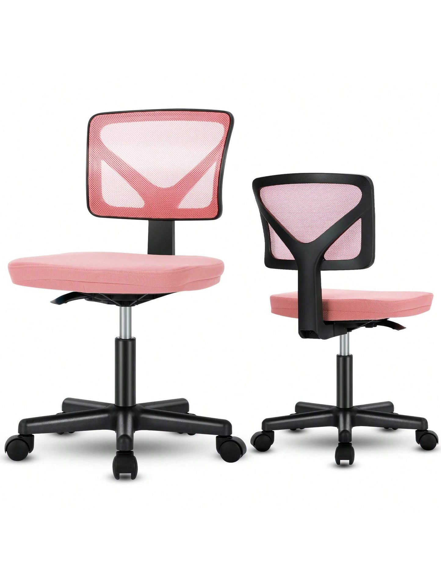 Sweetcrispy Home Office Desk Chair Ergonomic Armless Adjustable Height Low-Back Mesh