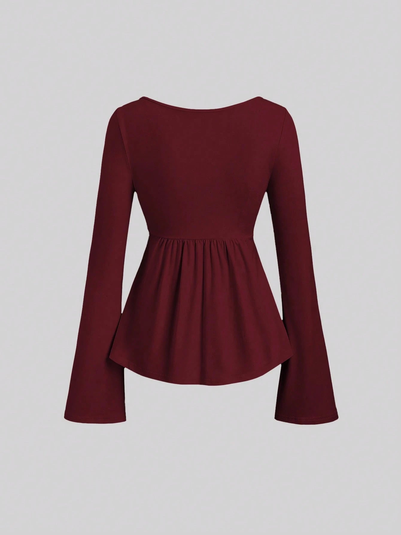 Sweetra 2pcs Women Elegant Slimming Comfortable Long Sleeve Versatile T-Shirt Set