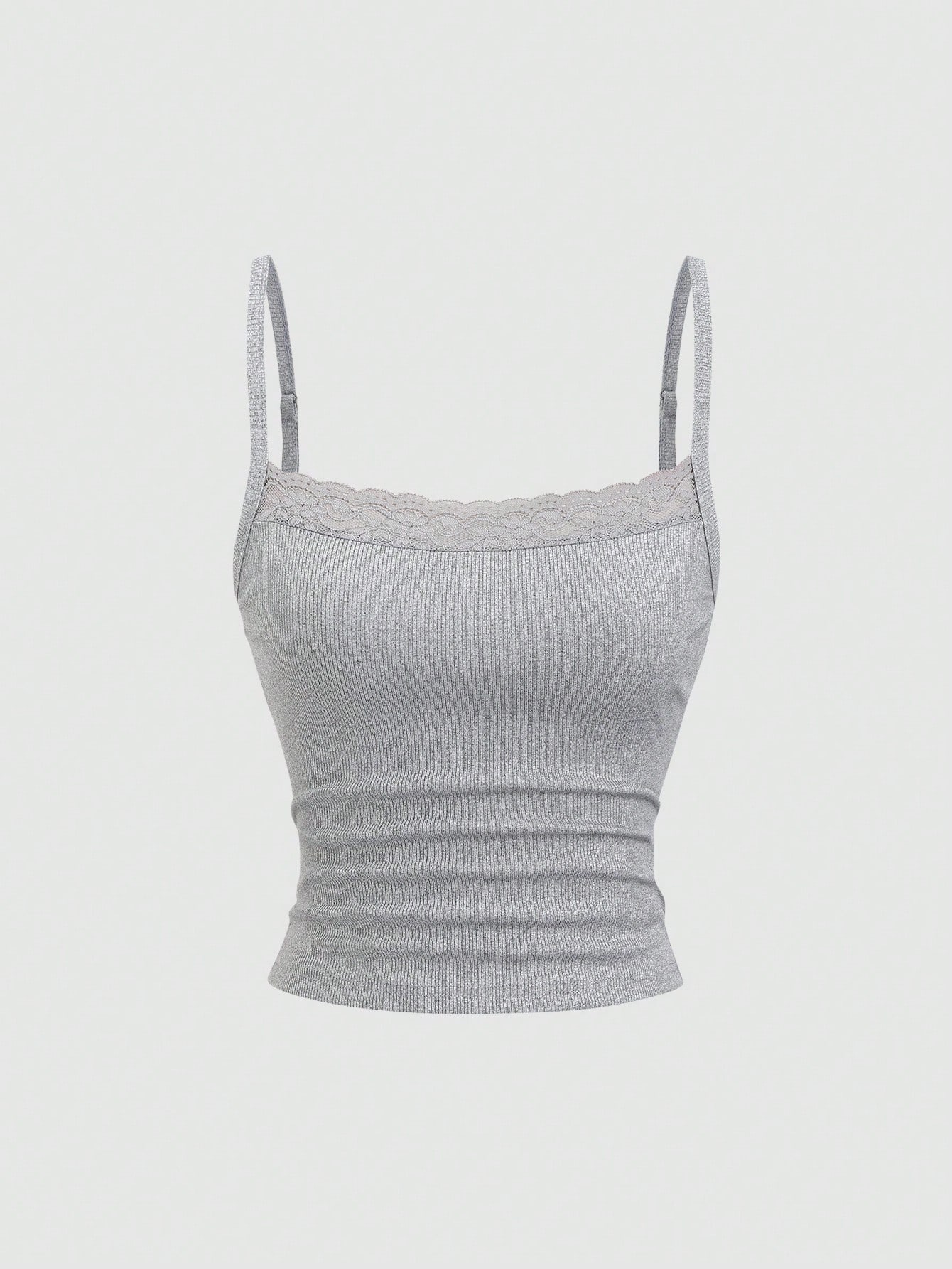 Sweetra Lace Camisole Cropped Backless Top,Summer Basic Everyday Black And White Sweet & Spicy Elegant Music Festival Vacation Daily School Tight-Fitting