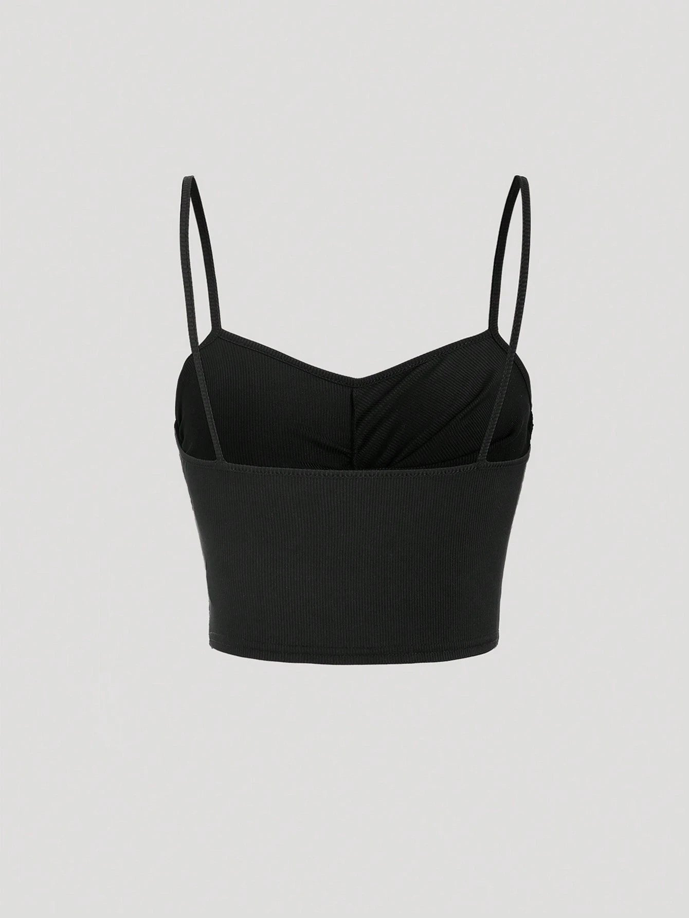 Sweetra Lace Splicing Wrapped Cross Neck Camisole Top For Women