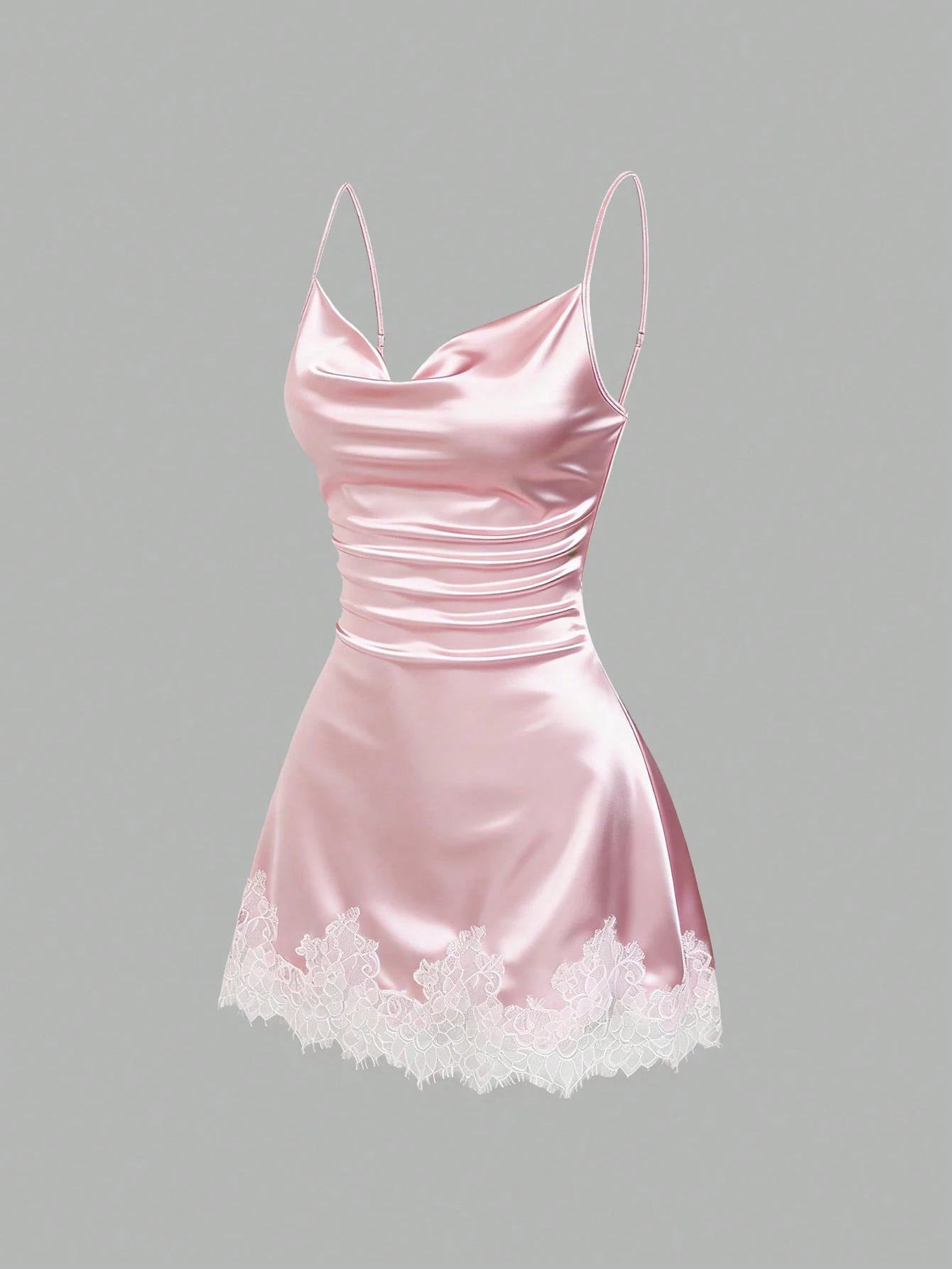 Sweetra Spring/Summer New Design Sense High Street Elegant Strapless Sexy Slim Fit Elegant Lace Trim Vacation Versatile Comfortable Outdoor Pink Dress