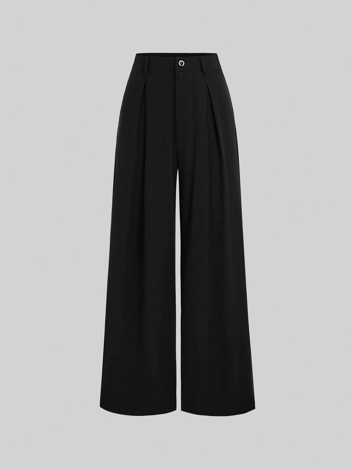 Sweetra Vintage Elegant Jacquard Pleated Wide-Leg Pants For Women, Autumn/Winter Fall Cloth For Women