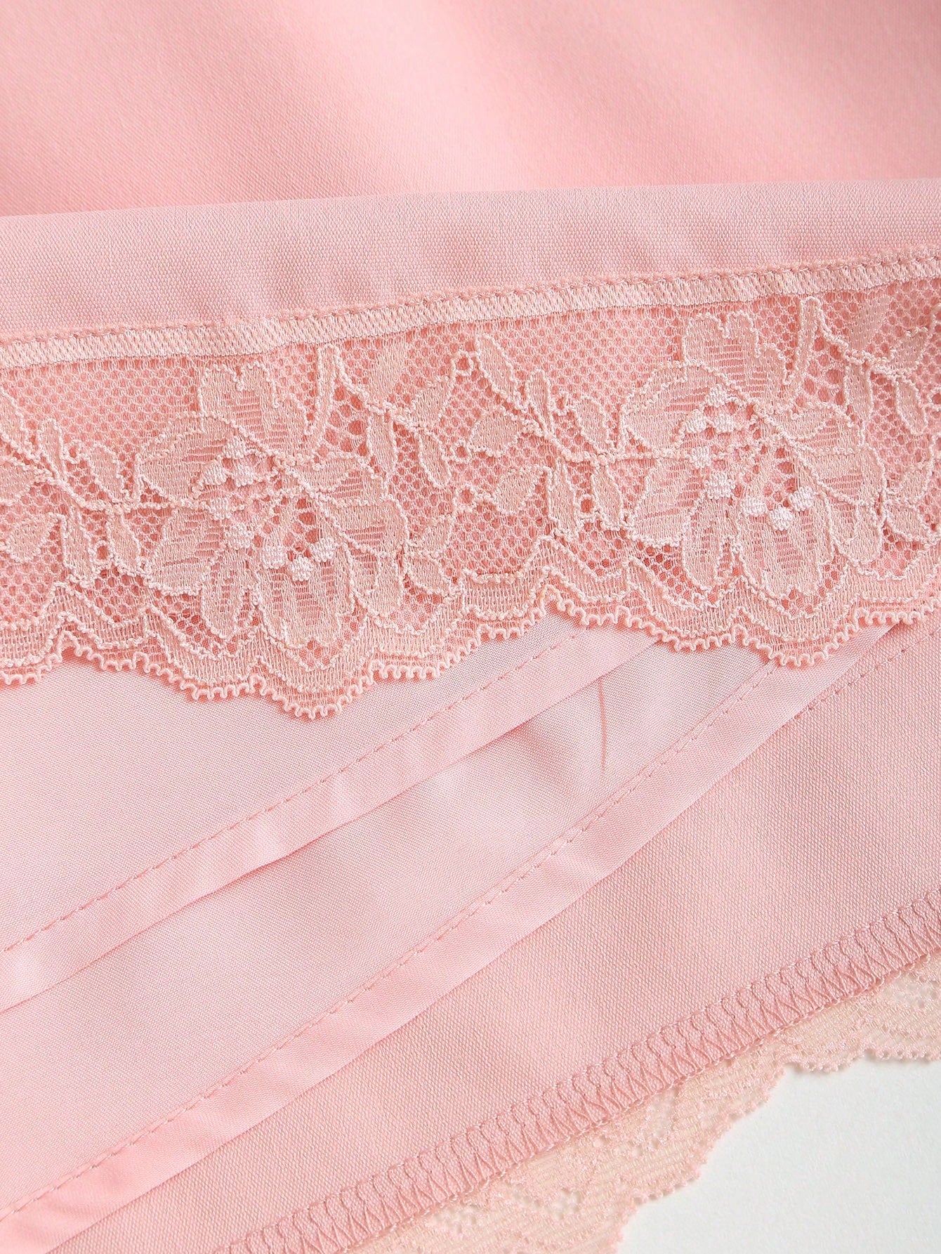 Sweetra Women's Spring/Summer Casual Vacation Style Pink Woven Lace Trim Waist Tie Mini Skirt, Flattering Fit For Beach