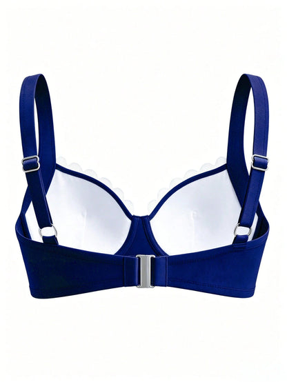 Swim Lushoire Plus Size Swimwear Top With Underwire Support, European And American Minimalist Mature Series
