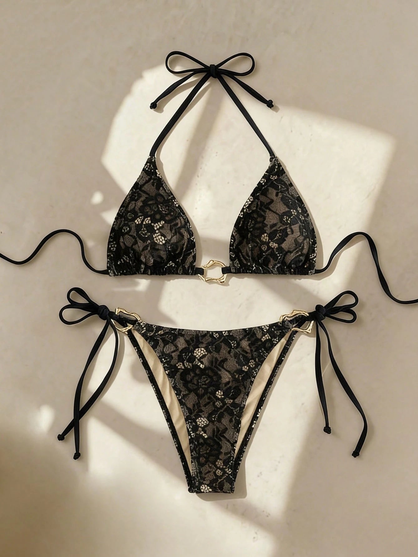 Swim SXY 2026 New Plus Size Sexy Lace Bikini 2 Pieces Set, Summer Beach Swimwear, European And American Cross-Border
