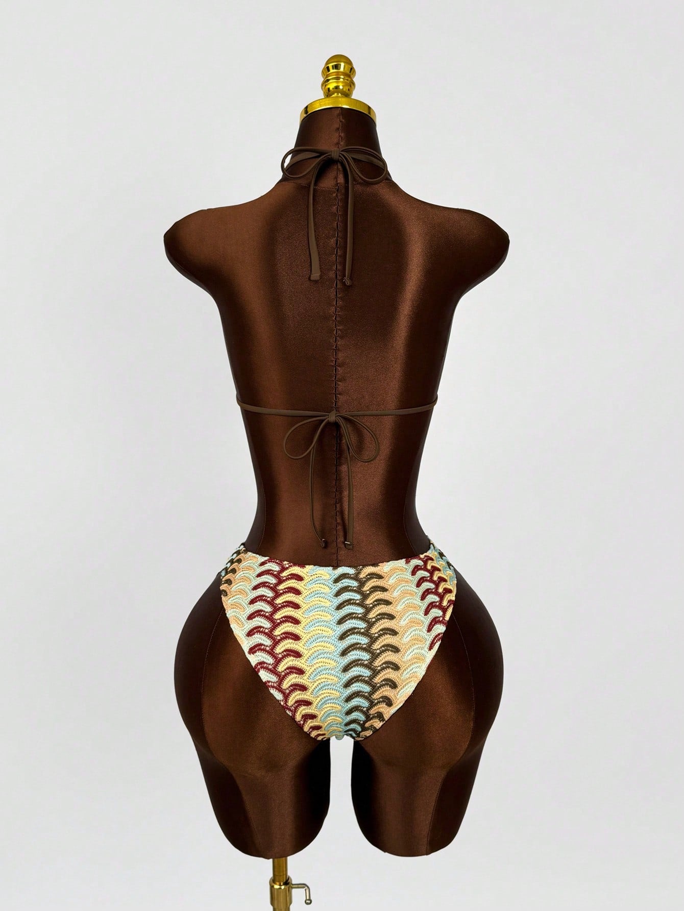 Swim SXY 2026 New Spring/Summer Women's One-Piece Metal Chain Decor Sexy Casual Swimsuit For Beach Vacation