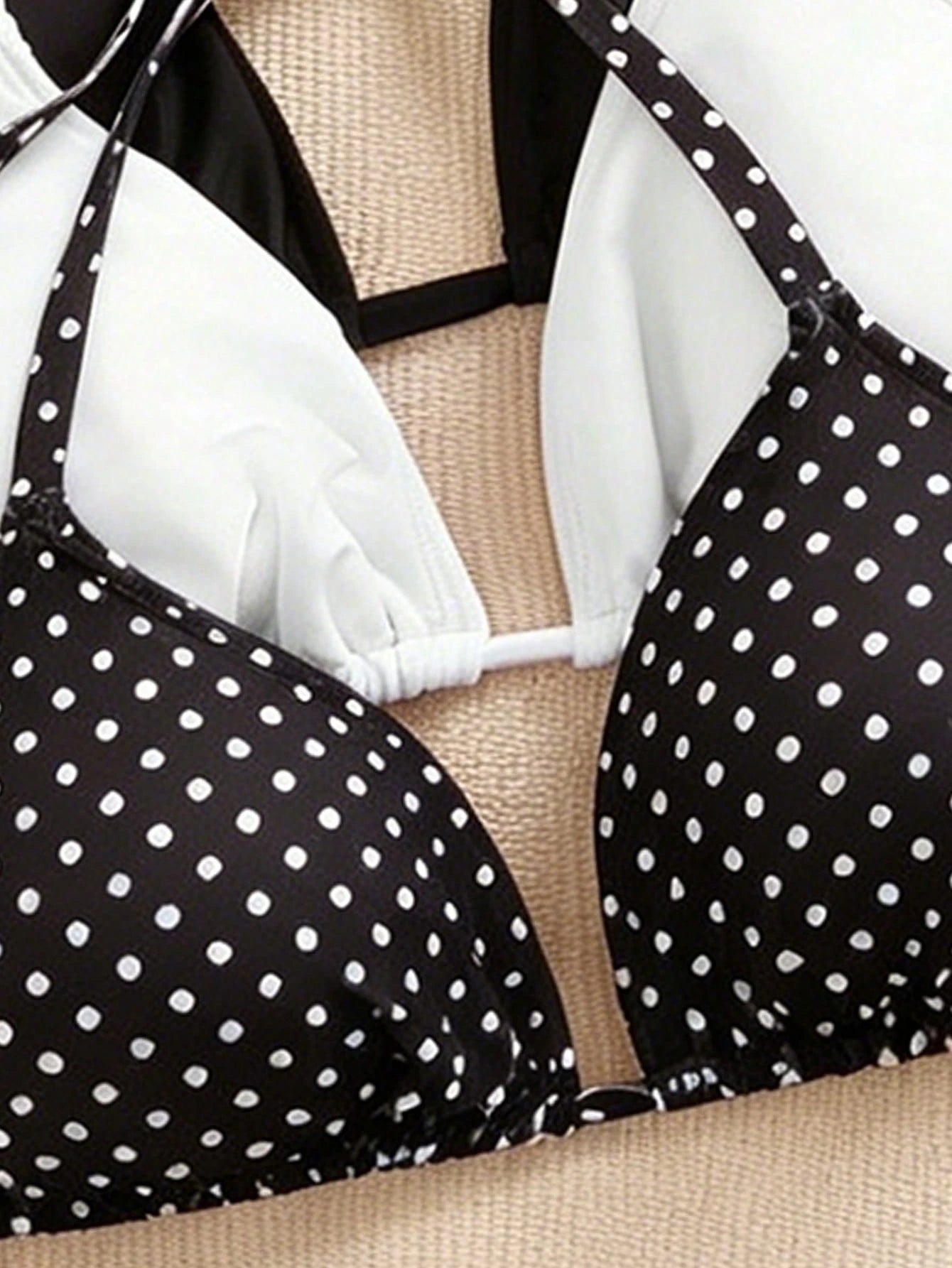 Swim SXY 3pcs Plus Size Women's Swimwear Top, Black, White, Leopard Print, Adjustable Spaghetti Strap, Minimalist Daily Wear Bikini Top