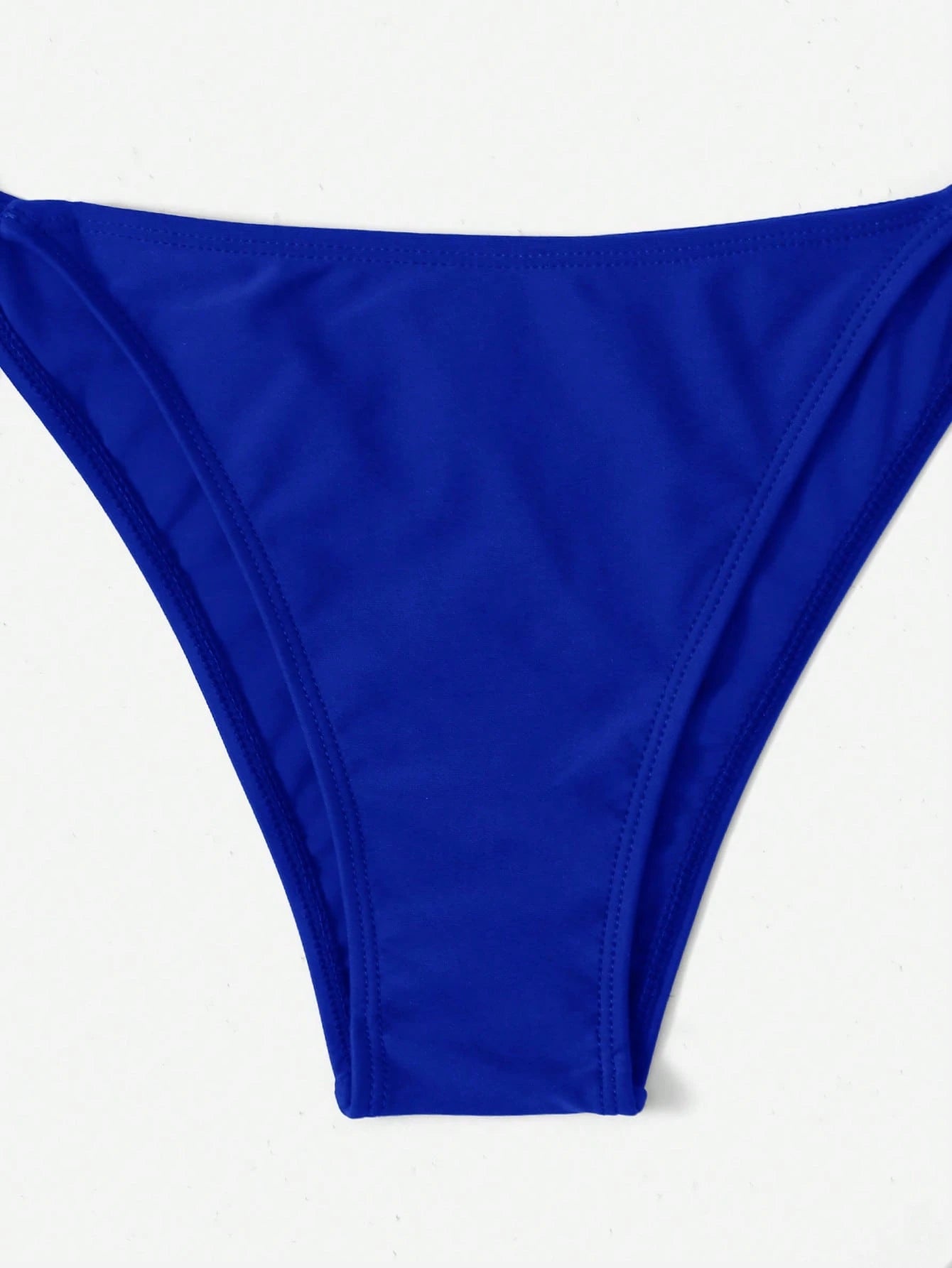 Swim Vcay Solid Color Halter Tie Front Bikini Swimwear, Suitable For Summer Beach