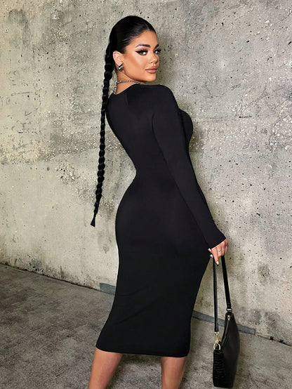SXY Super Elastic Midi Dress Ripped Birthday Outfit
Spring Women Clothes
Prom Dress
Valentine Day Dress 
Date Night Dress 
Bachelorette Party