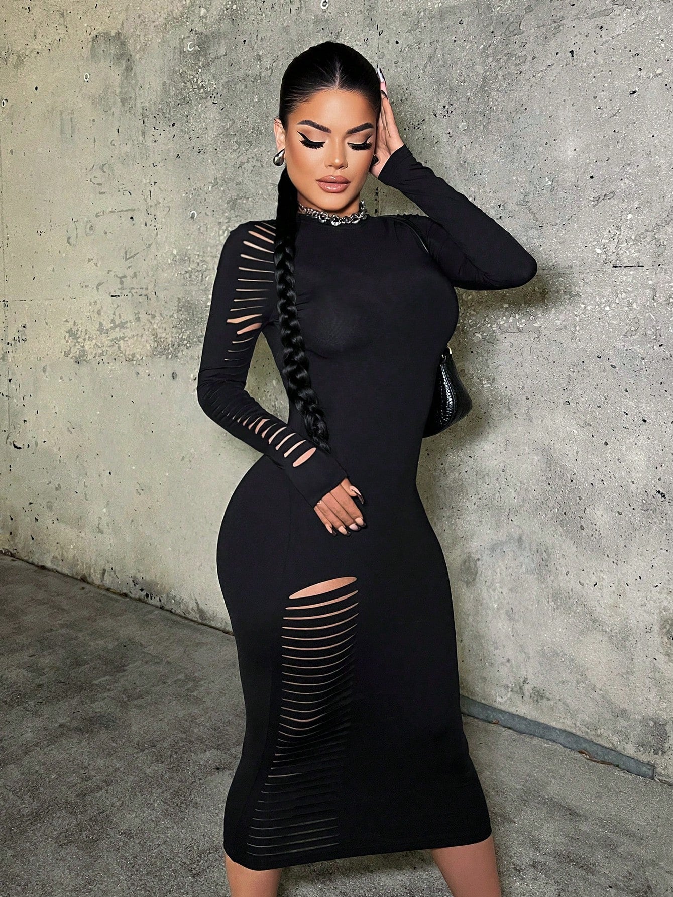 SXY Super Elastic Midi Dress Ripped Birthday Outfit
Spring Women Clothes
Prom Dress
Valentine Day Dress 
Date Night Dress 
Bachelorette Party