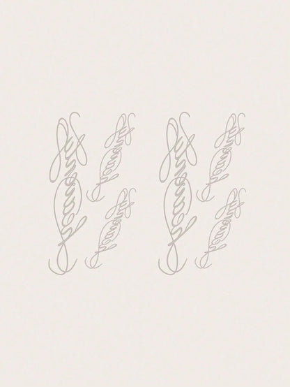 Tattoo Stickers, 2 Sheets/Set, Vintage Cursive English "Heavenly" Text Body Art Temporary Tattoo Stickers, Matte Long-Lasting Non-Permanent Stickers, Color Appears After 24 Hours, Lasts 7-14 Days, Per
