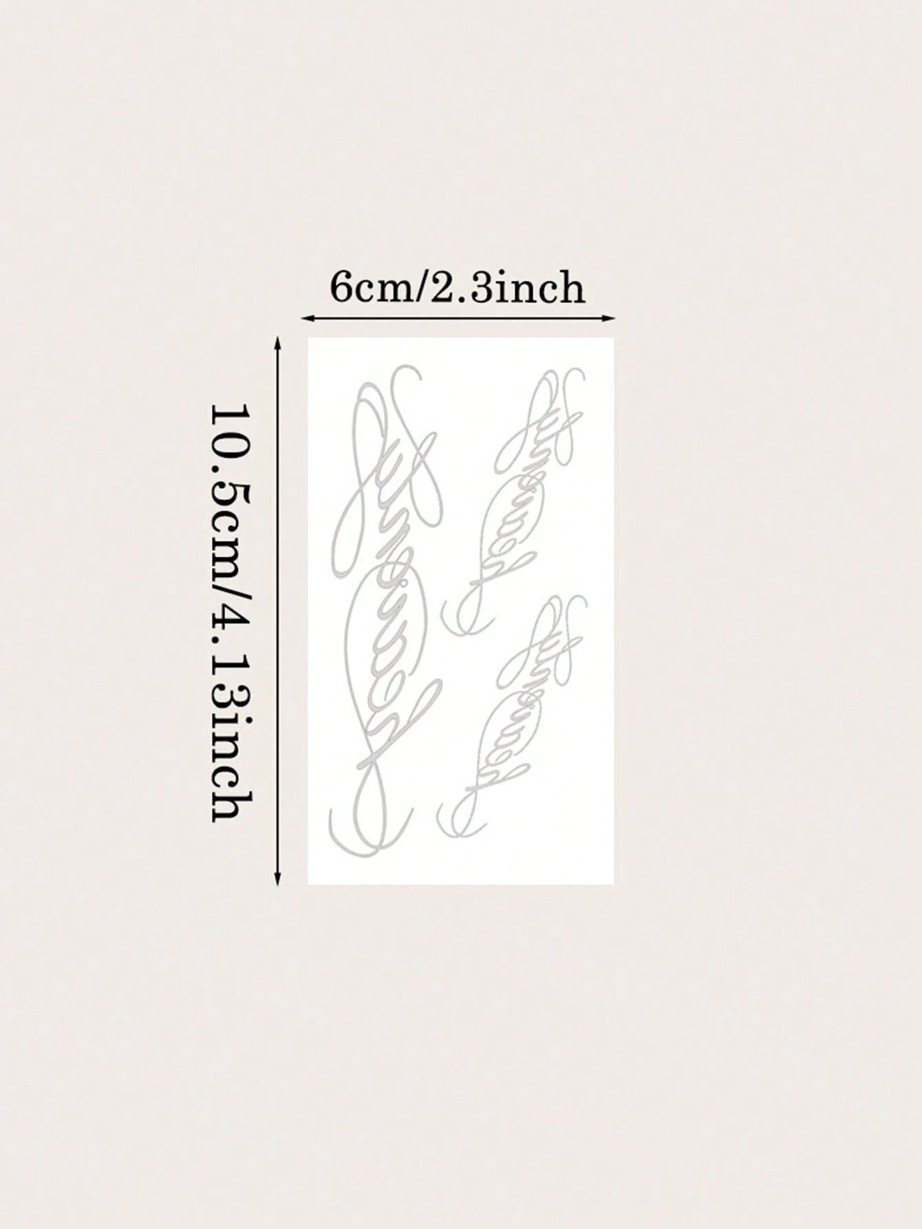 Tattoo Stickers, 2 Sheets/Set, Vintage Cursive English "Heavenly" Text Body Art Temporary Tattoo Stickers, Matte Long-Lasting Non-Permanent Stickers, Color Appears After 24 Hours, Lasts 7-14 Days, Per