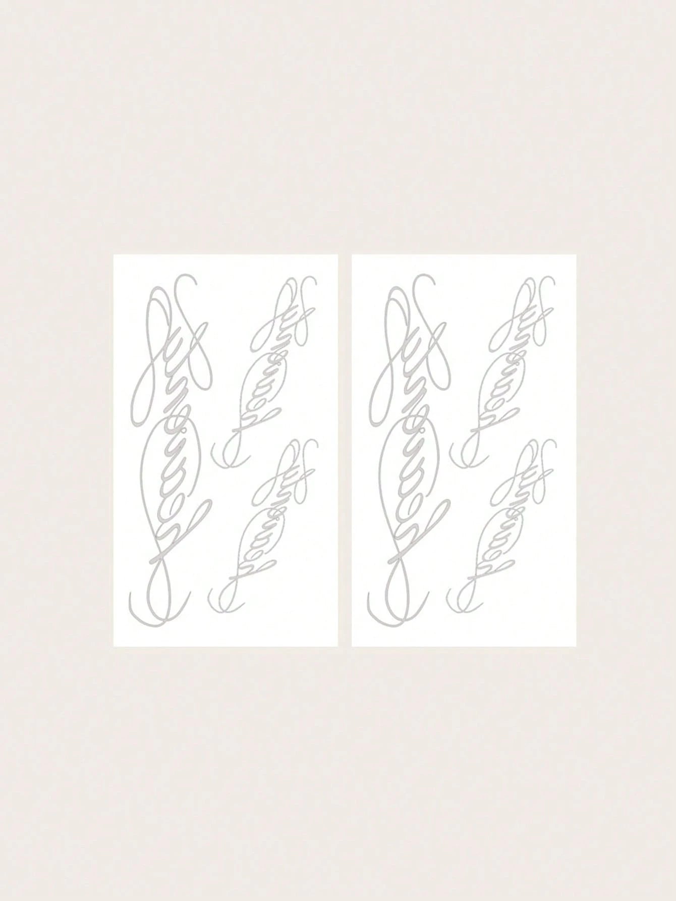 Tattoo Stickers, 2 Sheets/Set, Vintage Cursive English "Heavenly" Text Body Art Temporary Tattoo Stickers, Matte Long-Lasting Non-Permanent Stickers, Color Appears After 24 Hours, Lasts 7-14 Days, Per