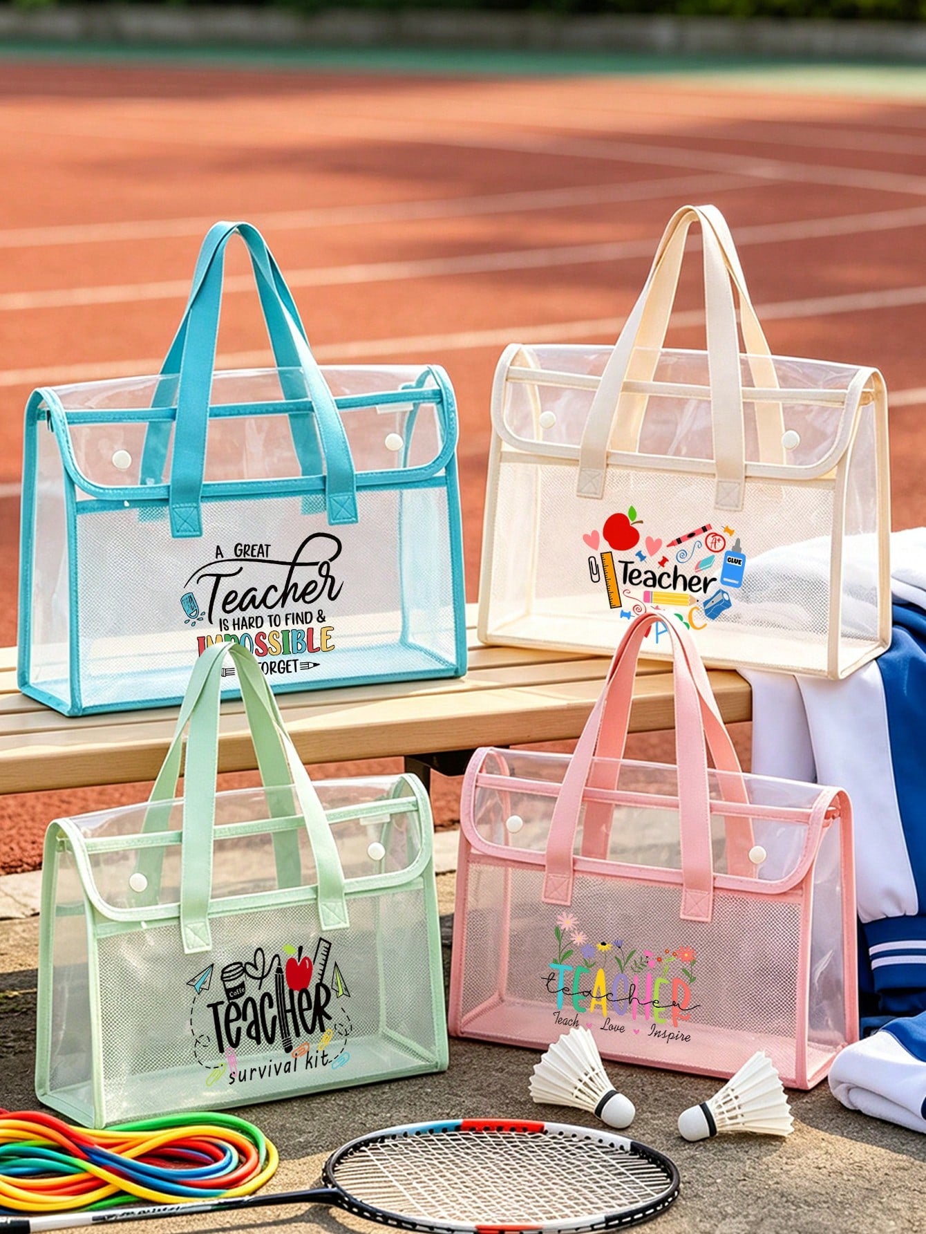 Teacher Appreciation Gift: Dopamine Large Capacity Waterproof Transparent PVC File Bag- Multi-Compartment Design, Teacher's Day Gift, Multi-Functional Storage Bag, Toiletry Bag, Makeup Bag, 7-Slot Co