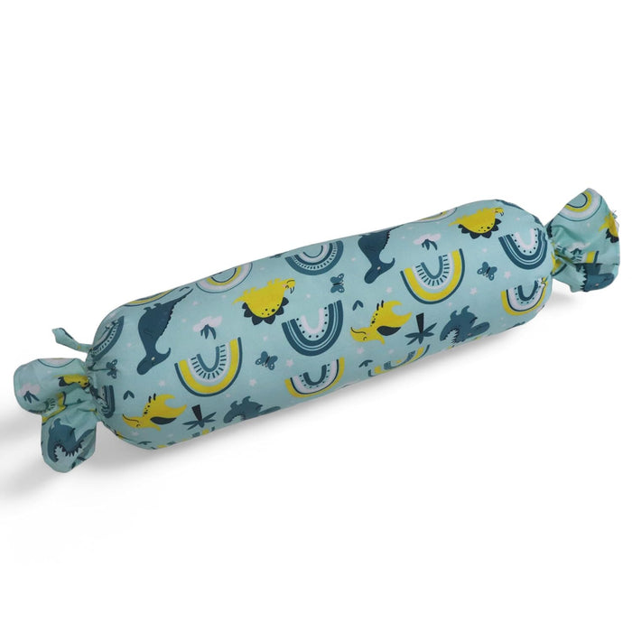 Teal Dinos - Set of 2 Side Pillows for Kids above 12 Years