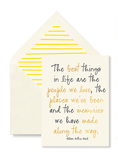 The Best Things In Life Greeting Card, Single Folded Card - Ben's Garden