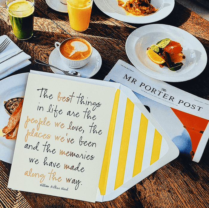 The Best Things In Life Greeting Card, Single Folded Card - Ben's Garden